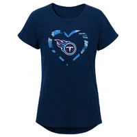 Lids Dallas Cowboys Girls Youth Tie-Dye Heart T-Shirt - Navy