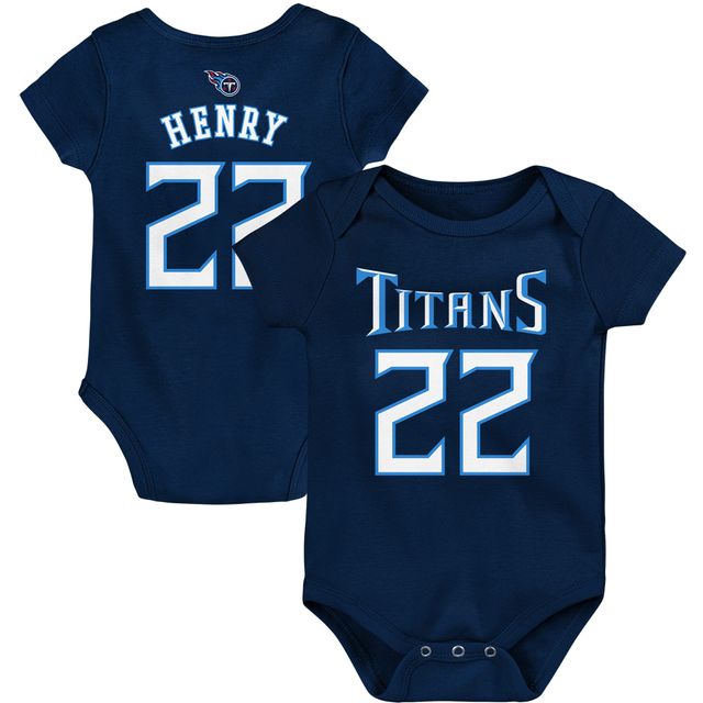 Body pour bébé Derrick Henry Navy Tennessee Titans Mainliner Nom et numéro du joueur