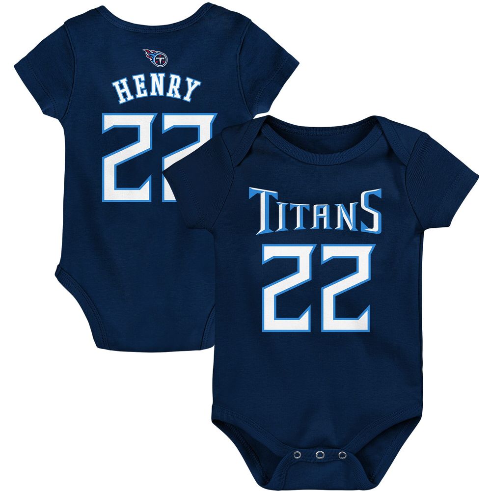 Infant Derrick Henry Navy Tennessee Titans Mainliner Player Name & Number Bodysuit