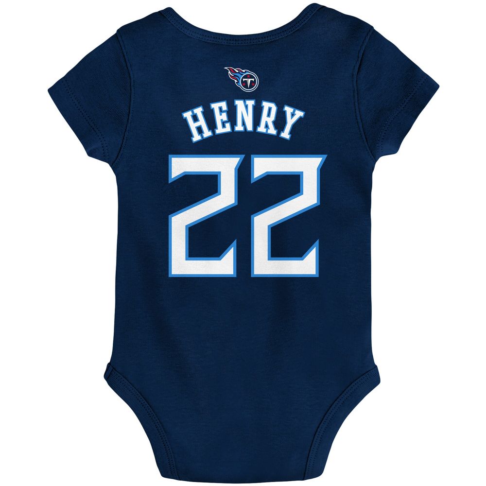 Infant Derrick Henry Navy Tennessee Titans Mainliner Player Name & Number Bodysuit