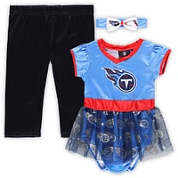 Ensemble de costumes jour jeu Tutu hayon des Titans du Tennessee bleu clair/bleu marine pour bébé