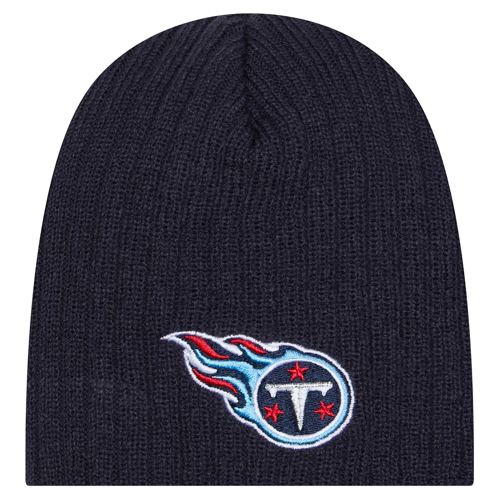 Bonnet tricoté mini bleu marine Tennessee Titans de New Era pour bébé