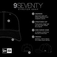Men's New Era  Navy/Black Tennessee Titans Adventure Drinks Pattern 9SEVENTY Stretch-Snap Hat