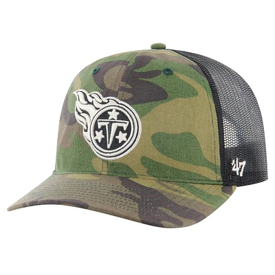 Men's '47 Camo Tennessee Titans Trucker Adjustable Hat