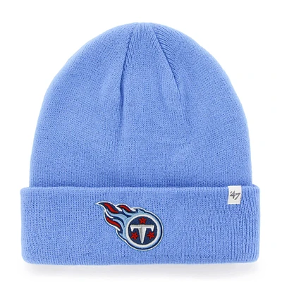 Bonnet en tricot basique à revers pour hommes '47 bleu clair des Titans du Tennessee