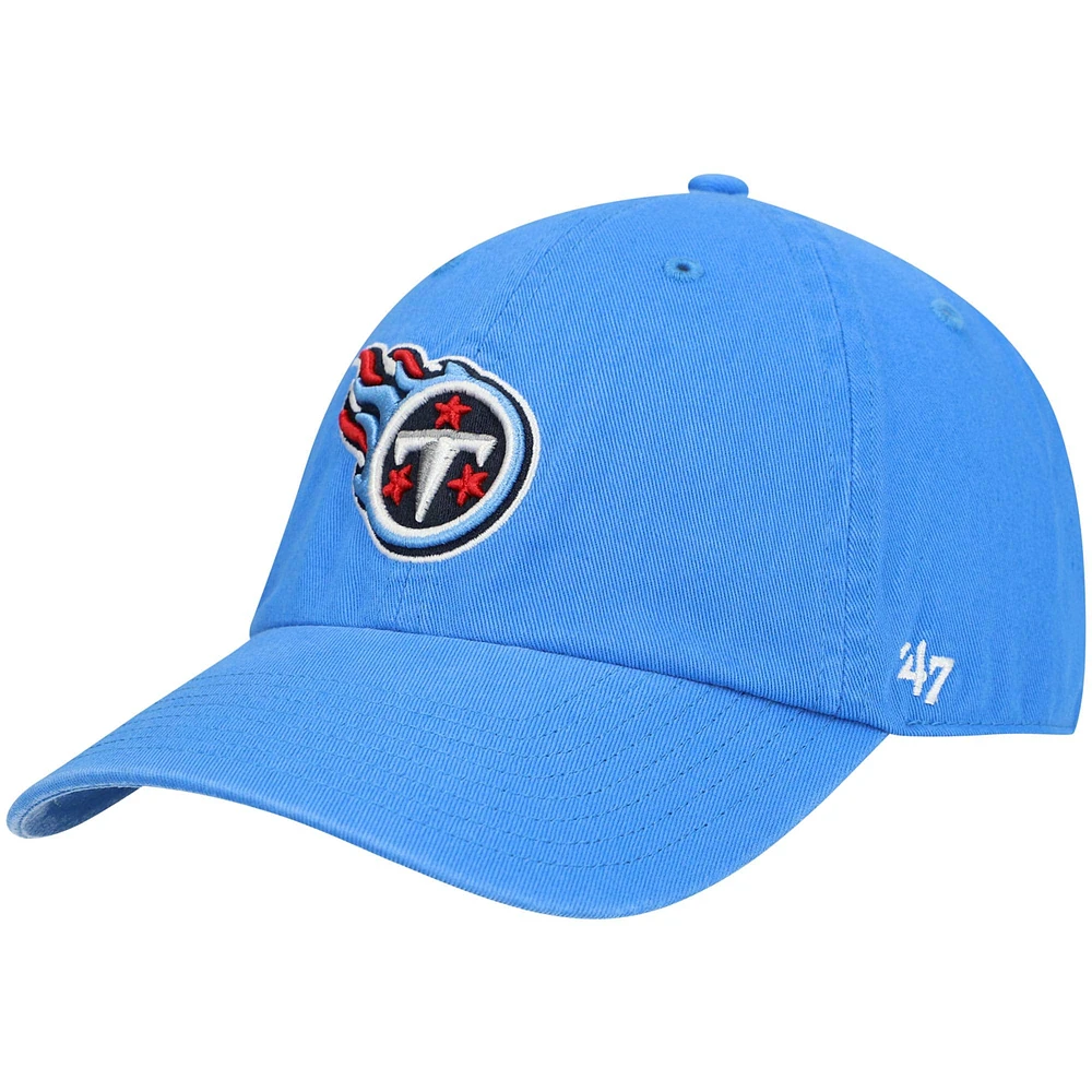 Casquette réglable de nettoyage secondaire des Titans du Tennessee '47 bleu clair pour homme