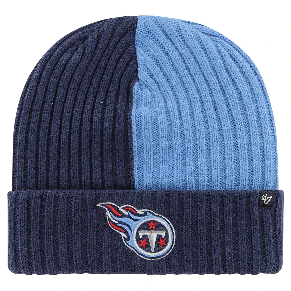 Bonnet en tricot à revers Fracture '47 Navy Tennessee Titans pour hommes