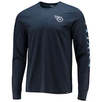 T-shirt à manches longues pour homme '47 Navy Tennessee Titans Franklin