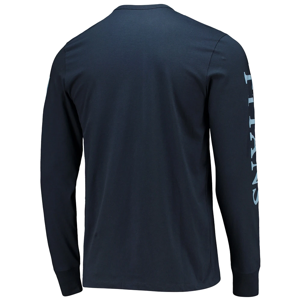 Men's '47 Navy Tennessee Titans Franklin Long Sleeve T-Shirt