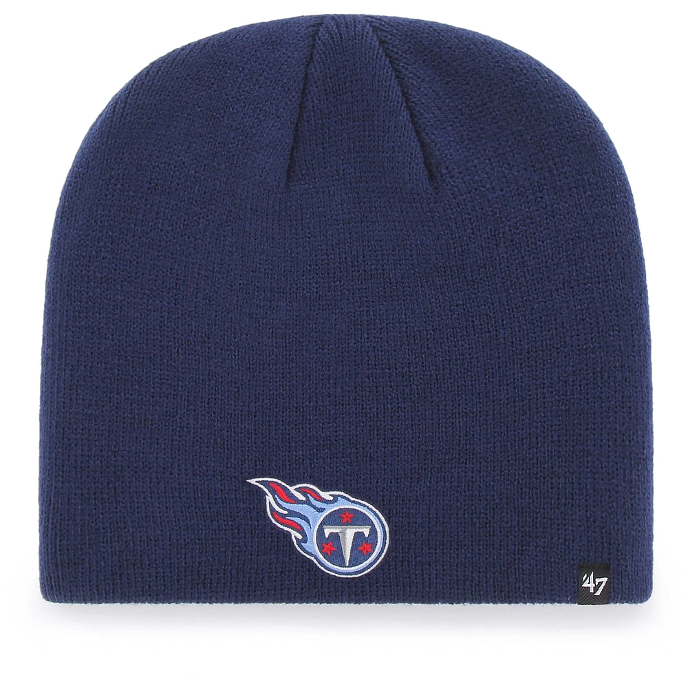 Bonnet en tricot avec logo principal des Titans du Tennessee '47 bleu marine pour homme