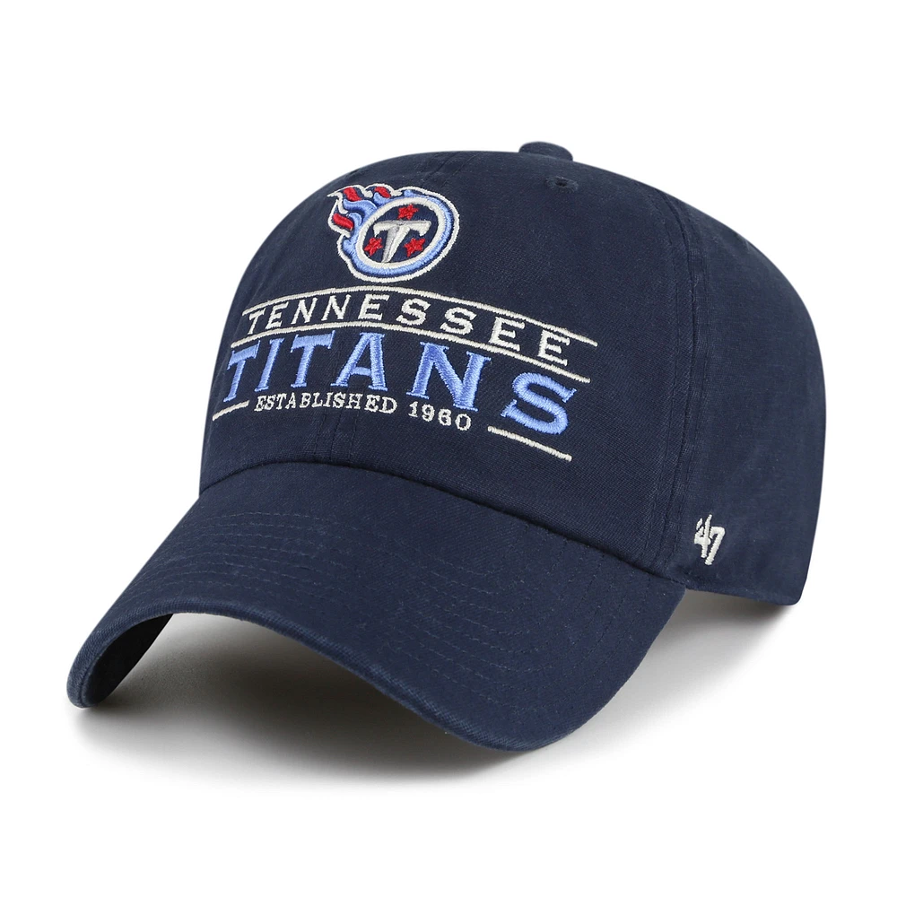 Men's '47  Navy Tennessee Titans Vernon Clean Up Adjustable Hat