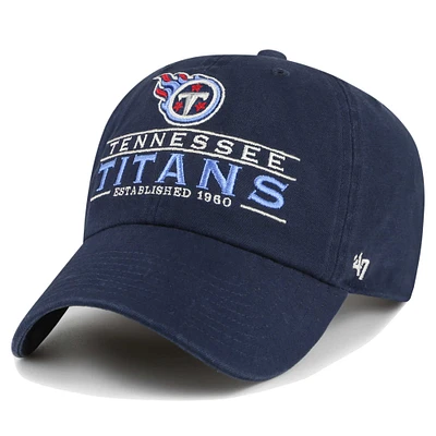 Men's '47 Navy Tennessee Titans Vernon Clean Up Adjustable Hat