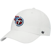 Men's '47 White Tennessee Titans Clean Up Adjustable Hat