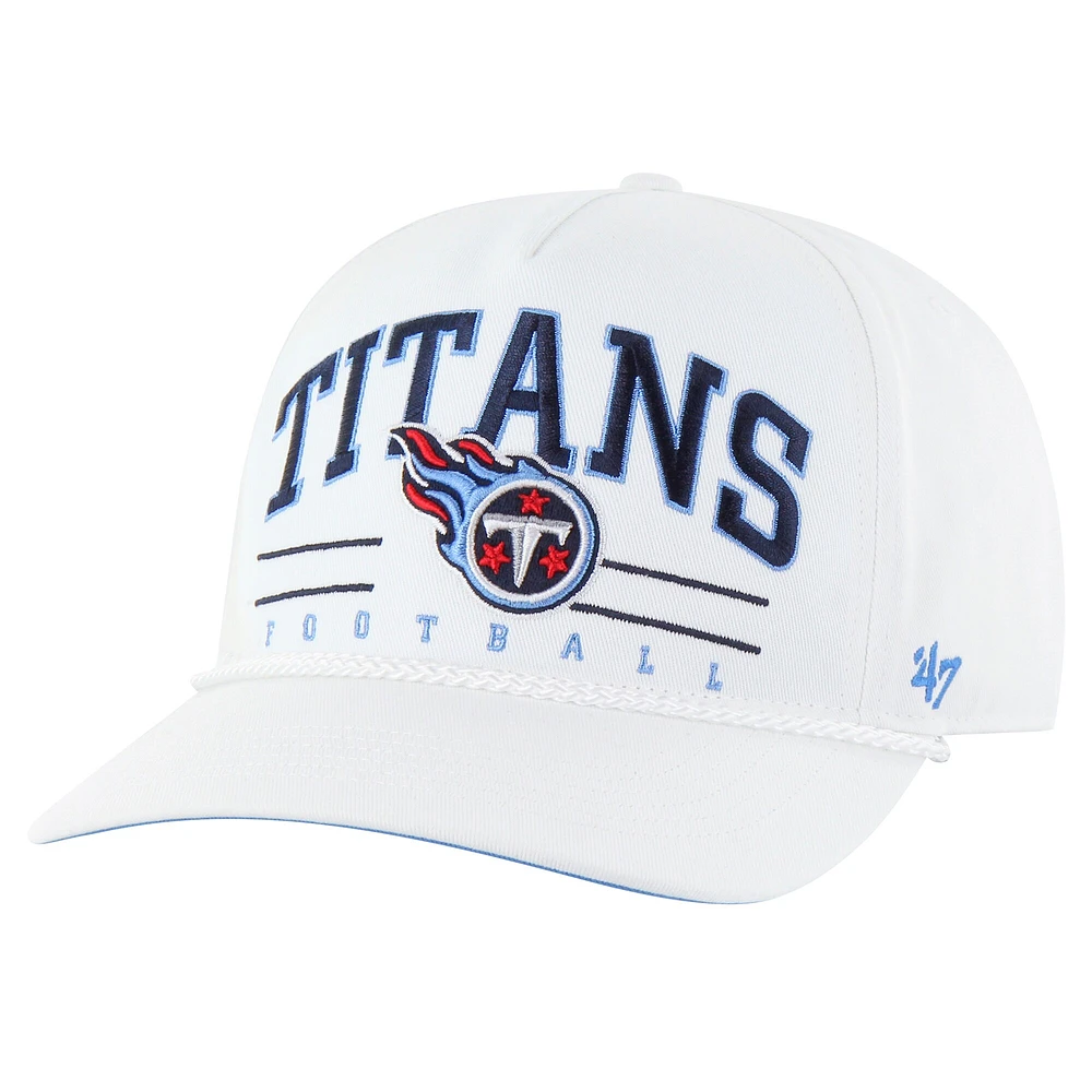 Casquette ajustable en corde Roscoe Hitch des Tennessee Titans pour homme, modèle blanc '47