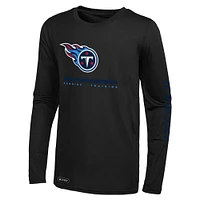 T-shirt à manches longues noir Tennessee Titans Agility pour homme