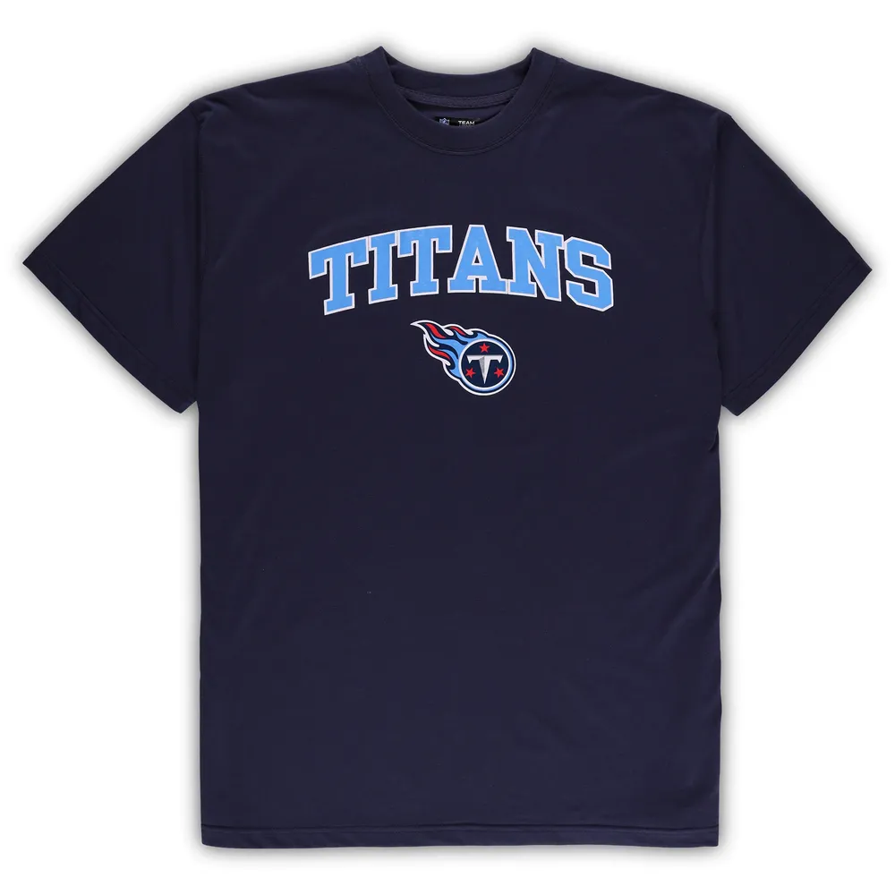 Ensemble de nuit pour homme Concepts Sport Bleu marine/gris chiné Tennessee Titans Big & Tall T-shirt et pantalon pyjama