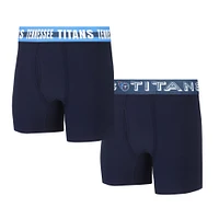 Concepts Sport Tennessee Titans Gauge Knit Boxer pour hommes en paquet de deux