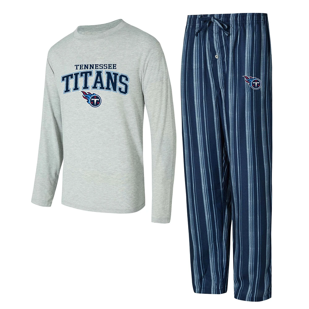 Ensemble de nuit pour homme Concepts Sport Tennessee Titans Petition avec t-shirt à manches longues et pantalon