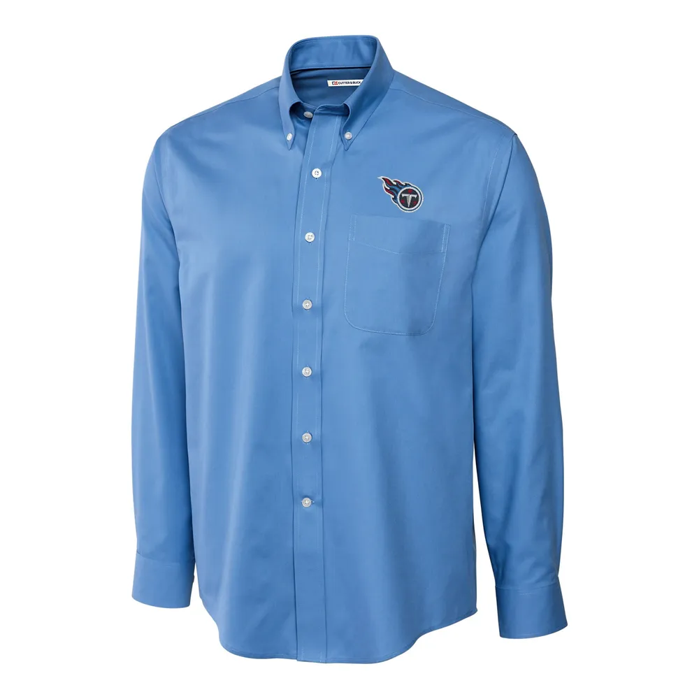 Lids Tennessee Titans Cutter & Buck Big Tall Epic Easy Care Woven Long  Sleeve Shirt - Light Blue