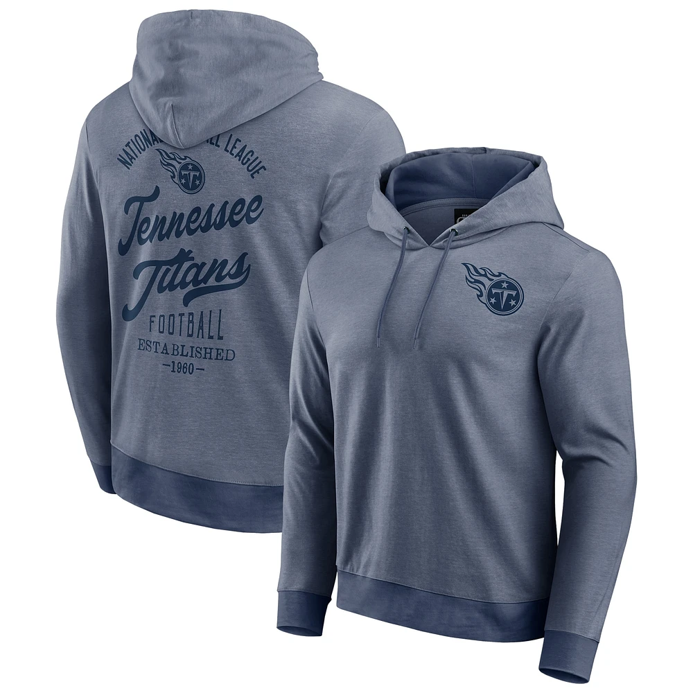 Men's Darius Rucker Collection by Fanatics Navy Tennessee Titans Tonal Knit Pullover Hoodie