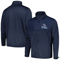 Men's Dunbrooke Heather Navy Tennessee Titans Explorer Tech Full-Zip Jacket