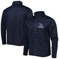 Men's Dunbrooke Heather Navy Tennessee Titans Freestyle Coated Tech Fleece Full-Zip Jacket