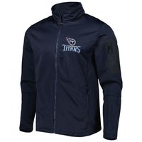 Men's Dunbrooke Heather Navy Tennessee Titans Freestyle Coated Tech Fleece Full-Zip Jacket