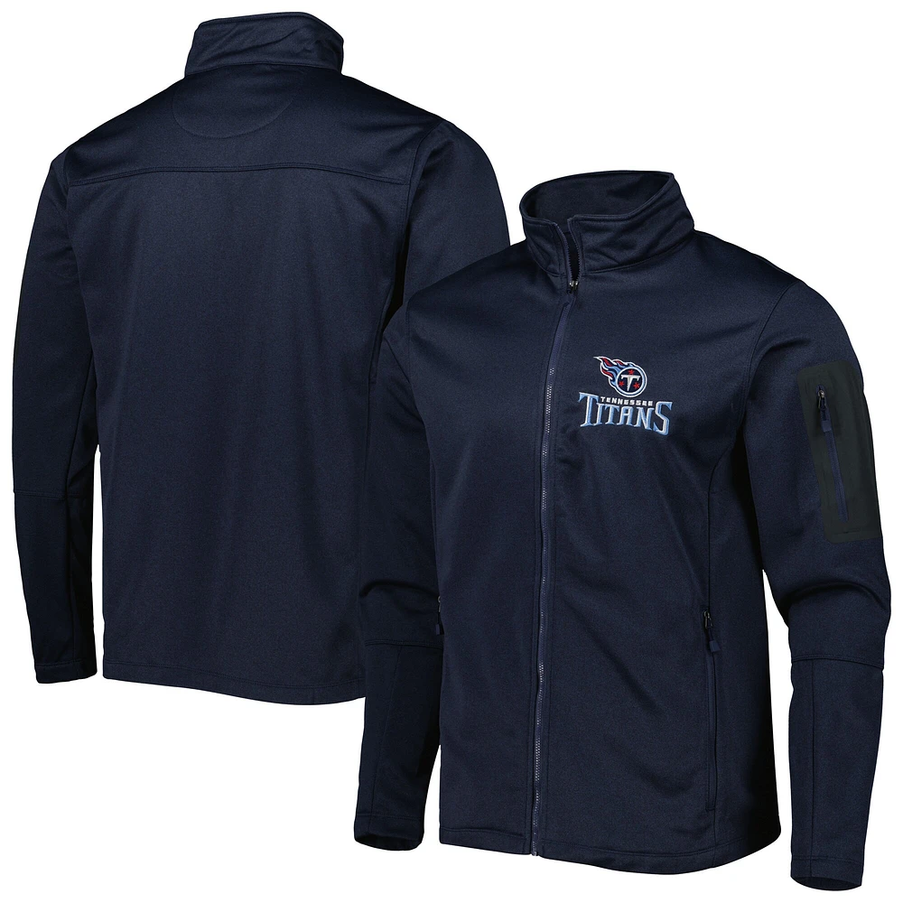 Veste Dunbrooke Heather Navy Tennessee Titans Freestyle Tech Fleece Full-Zip pour homme