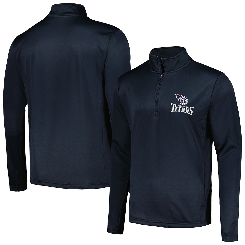 Men's Dunbrooke Navy Tennessee Titans All-Star Tech Quarter-Zip Top