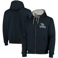 Dunbrooke Navy Tennessee Titans Craftsman Sweat à capuche entièrement zippé avec doublure thermique pour homme