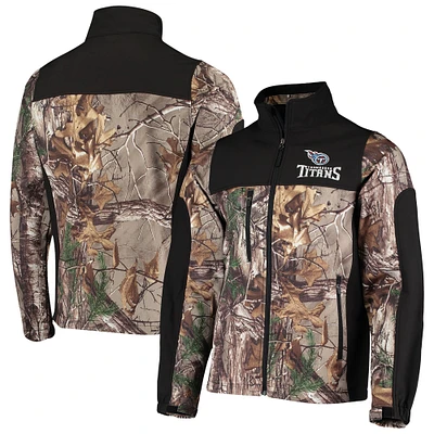 Veste à fermeture éclair intégrale Dunbrooke Realtree camouflage/noir Tennessee Titans Hunter pour hommes