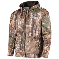 Sweat à capuche entièrement zippé Dunbrooke Realtree Camo Tennessee Titans Trophy Tech Fleece pour homme