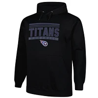 Men's Fanatics Black Tennessee Titans Big & Tall Pop Pullover Hoodie