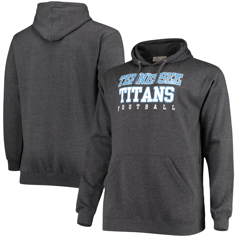 Lids Tennessee Titans Fanatics Branded Big & Tall Practice Pullover Hoodie  - Heathered Charcoal