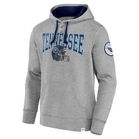 Sweat à capuche enfiler Fanatics Heather Gray Tennessee Titans Label Maker pour hommes