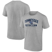 Men's Fanatics Heather Gray Tennessee Titans Screen Blocking T-Shirt