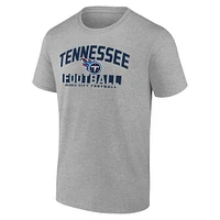 Men's Fanatics Heather Gray Tennessee Titans Screen Blocking T-Shirt