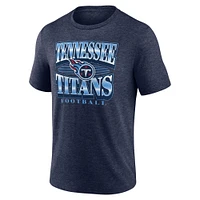 T-shirt tri-blend Extreme Tackle pour homme Fanatics Heather Navy Tennessee Titans