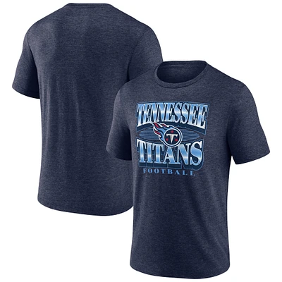 T-shirt tri-blend Extreme Tackle pour homme Fanatics Heather Navy Tennessee Titans