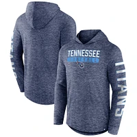 Men's Fanatics Heather Navy Tennessee Titans Pill Stack Long Sleeve Hoodie T-Shirt