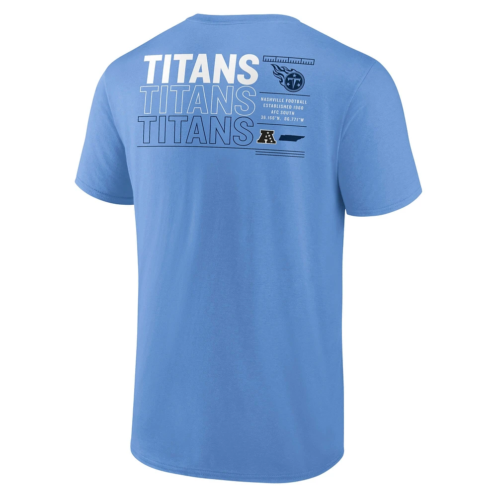 Men's Fanatics Light Blue Tennessee Titans Repeat Stats T-Shirt