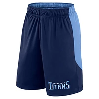 Short de lancement pour homme Fanatics bleu marine/bleu clair Tennessee Titans