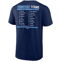 Men's Fanatics Navy/White Tennessee Titans Two-Pack 2023 Schedule T-Shirt Combo Set