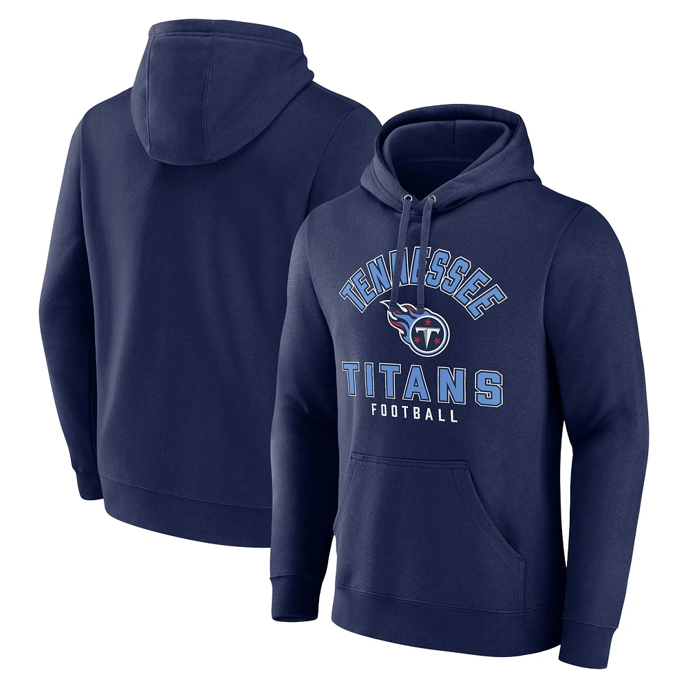 Men's Fanatics  Navy Tennessee Titans Between the Pylons Pullover Hoodie