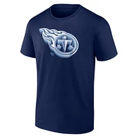 T-shirt Fanatics Navy Tennessee Titans Chrome Dimension pour hommes