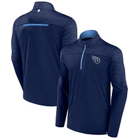 Haut à demi-zip Fanatics Navy Tennessee Titans Defender pour hommes