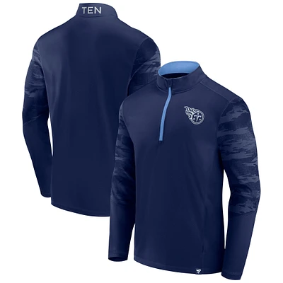 Pull à glissière quart de tour Tennessee Titans Defender pour homme la marque Fanatics bleu marine