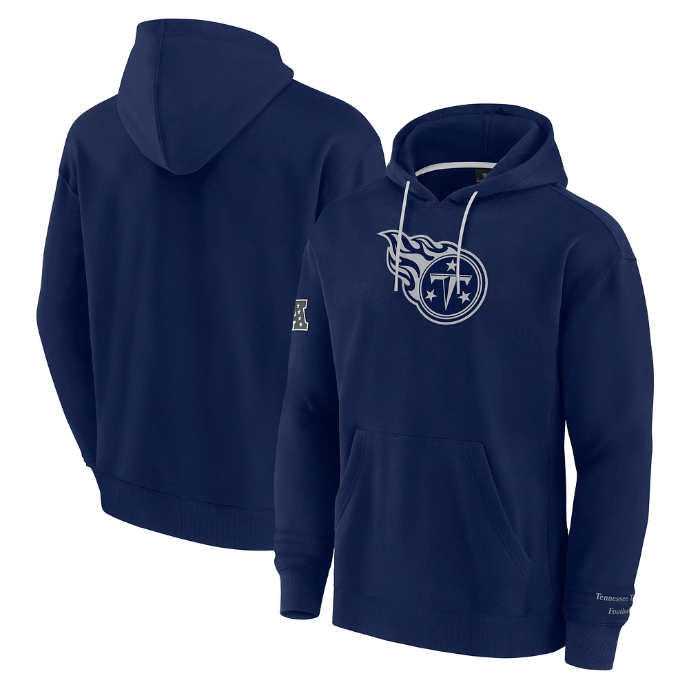 Sweat à capuche en polaire bleu marine Tennessee Titans Elements Pace pour homme