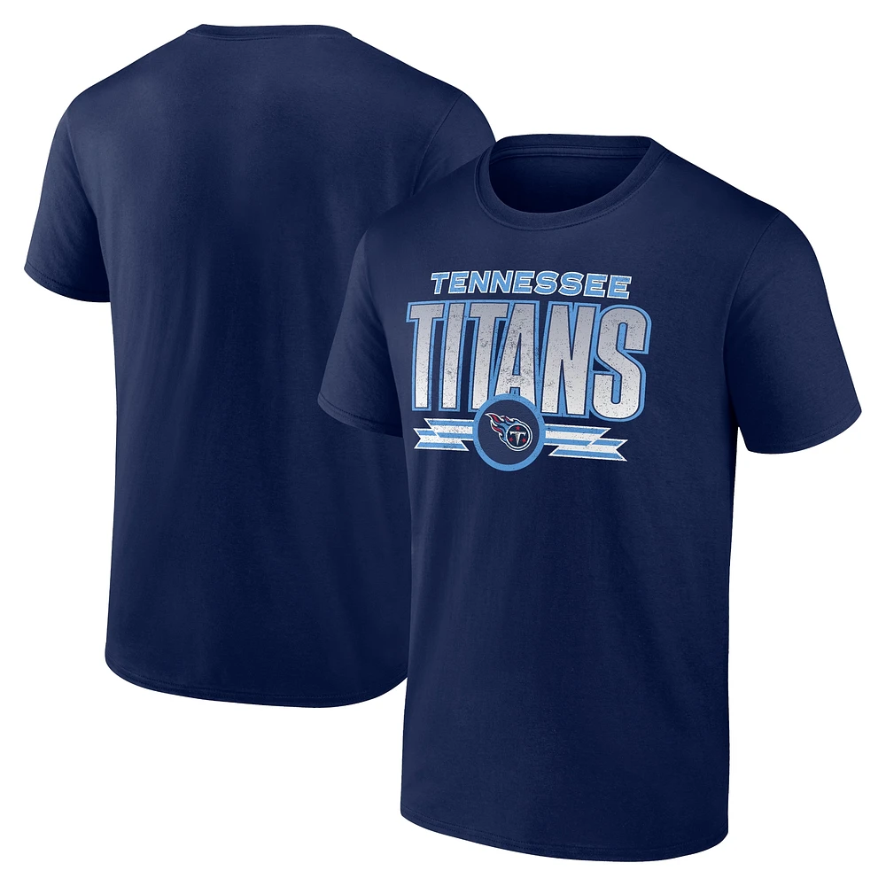 T-shirt Fanatics Navy Tennessee Titans Fading Out pour hommes