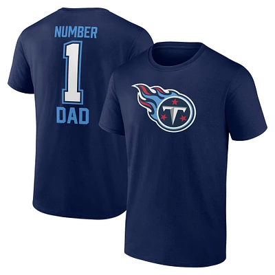 T-shirt de la fête des pères Fanatics Navy Tennessee Titans pour hommes